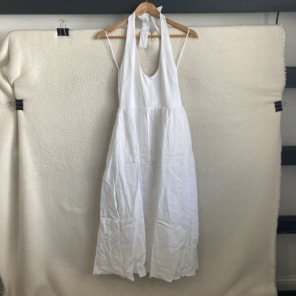 J. Crew White Halter Dress